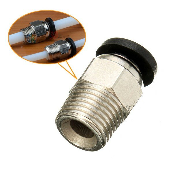 PC4-01 Pneumatic Connector For 1.75mm PTFE Tube Quick Coupler Feed Inlet 3D Printer Part